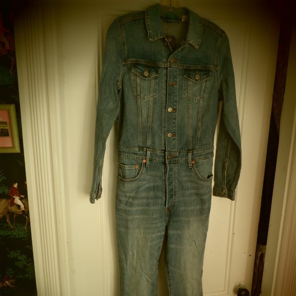 Levi's Strauss Pants - NWT Levi's Denim Jumpsuit Kickflare Sz M